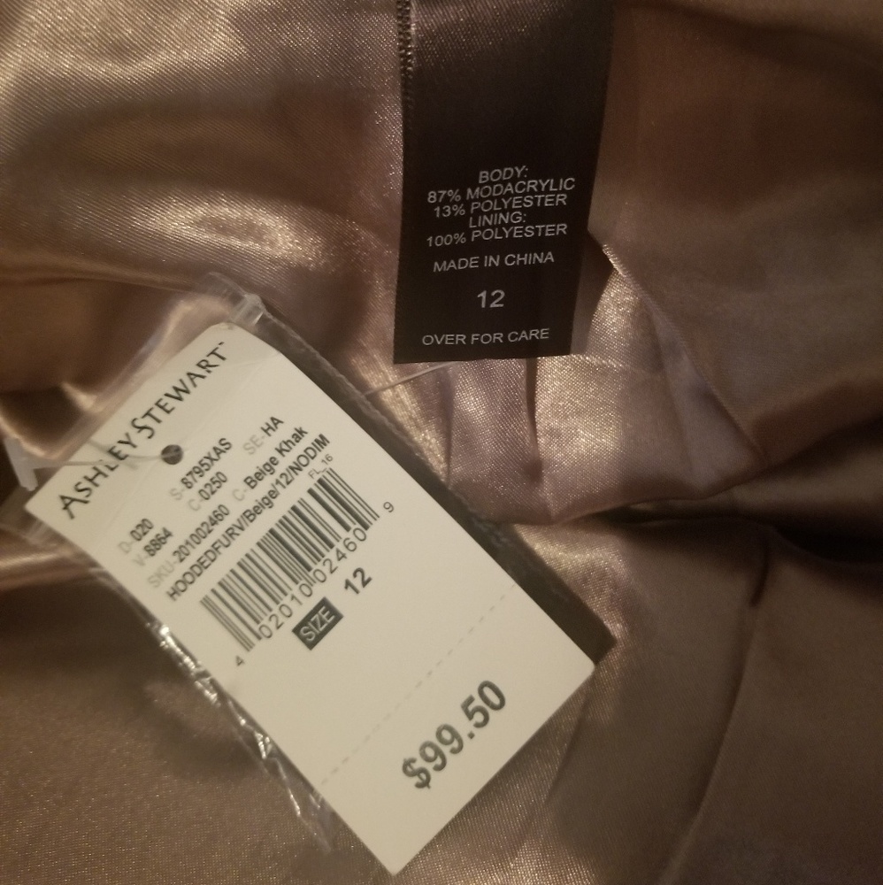 Ashley Stewart Faux Fur Vest in Taupe - Picture 6 of 8
